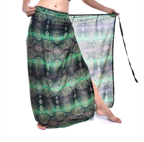 Bohotusk Green Teardrop Sarong Super Soft 150cm x 110cm