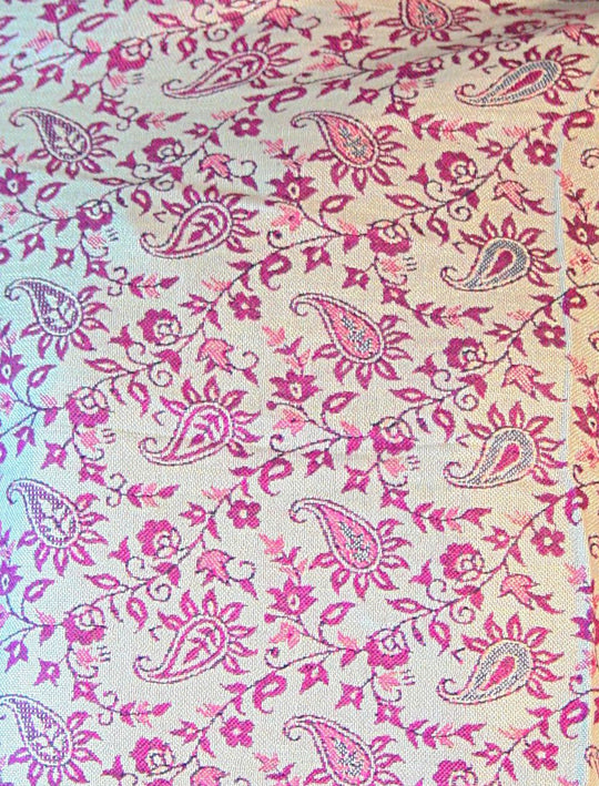 Pink Floral Leaf Print Pashmina Reversable 200 x 75cm