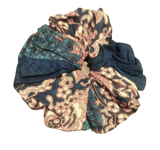 Dark Green Moon Beam Hair Scrunchie Ties